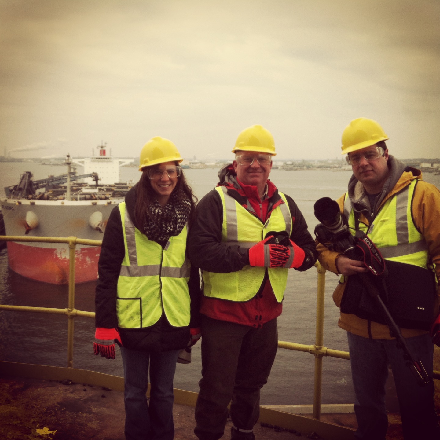 The GK Visual team on site at the CONSOL Energy Baltimore Marine Terminal.
